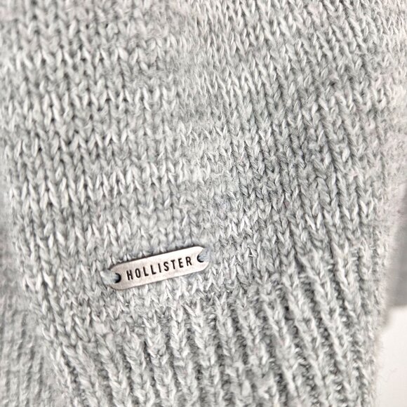 Hollister bear hug sweater, Size S. Gray blue. Cute y2k. Cotton blend Stretchy - Picture 3 of 13